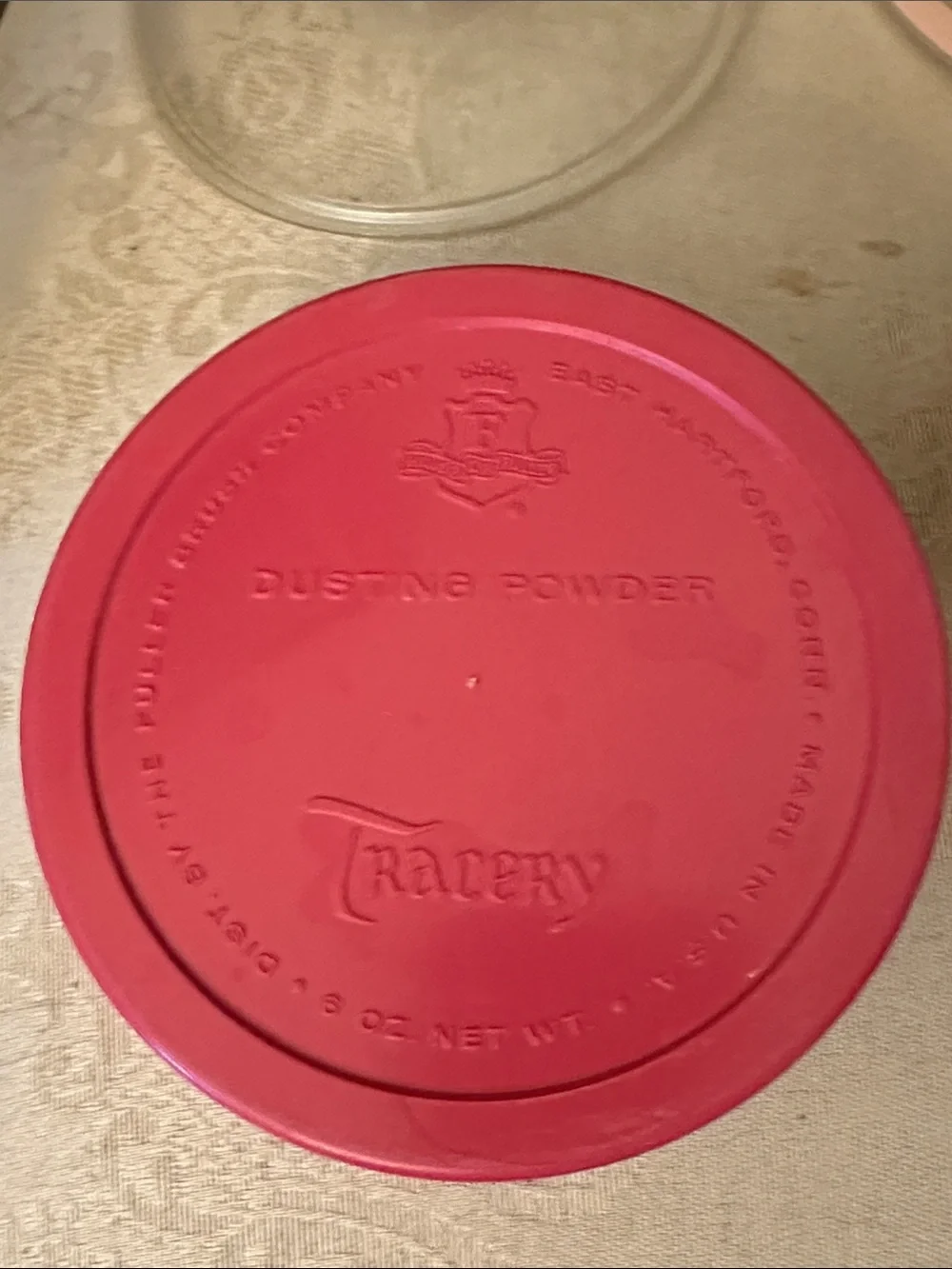 Tracery and Desert Flower 1950s dusting powder containers, rare, hard to find